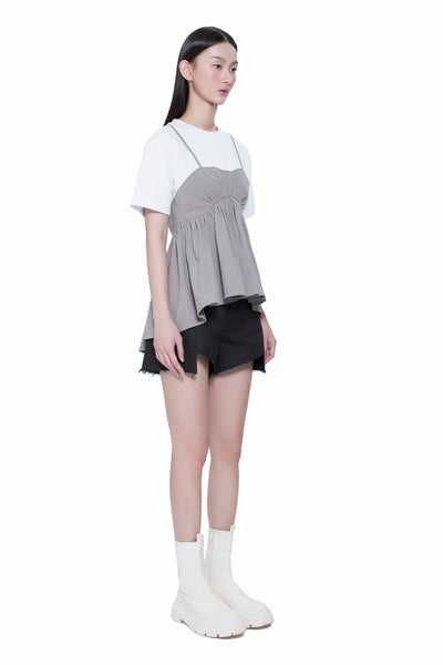 Braces Style Peplum Top