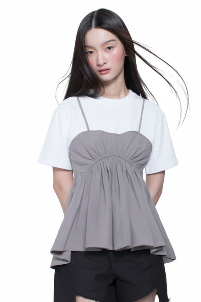 Braces Style Peplum Top