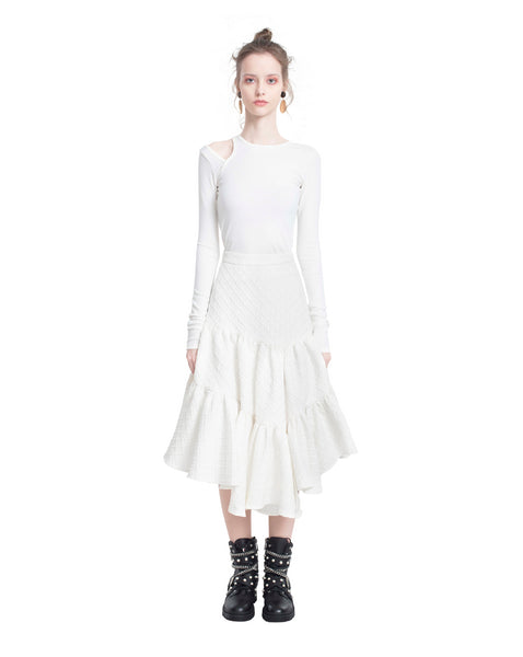 Asymmetric Tiered Skirt