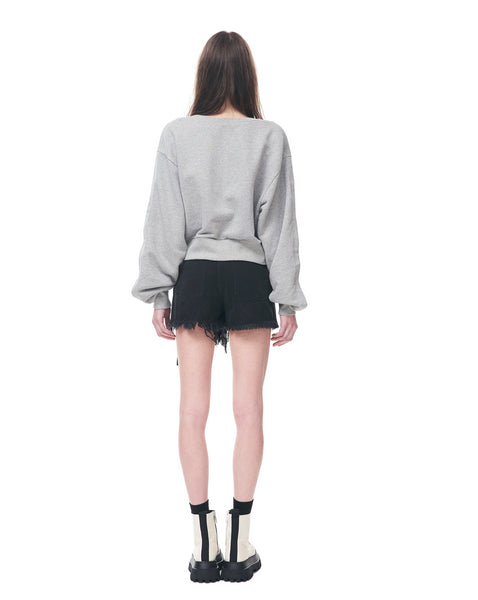 Snap-sleeves Sweatshirt