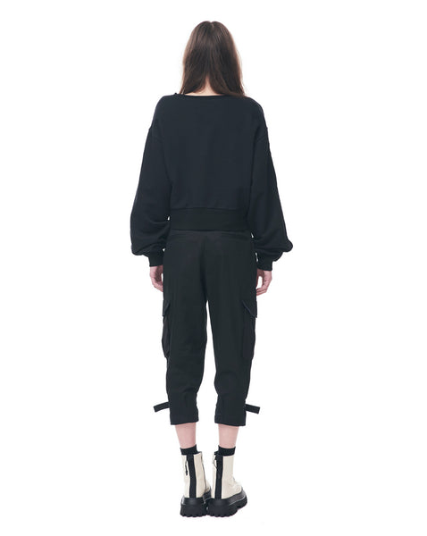 Snap-sleeves Sweatshirt