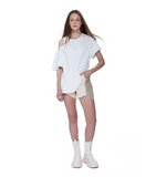 Drawstring Cutout Tee