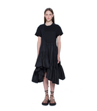 Asymmetric Flare Hem Tee Dress