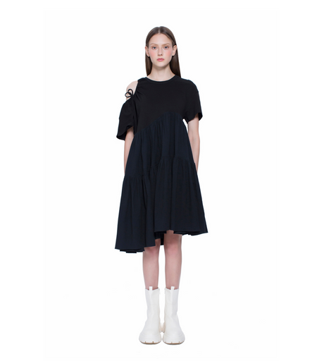 Single Sleeve Turtle Neck Top