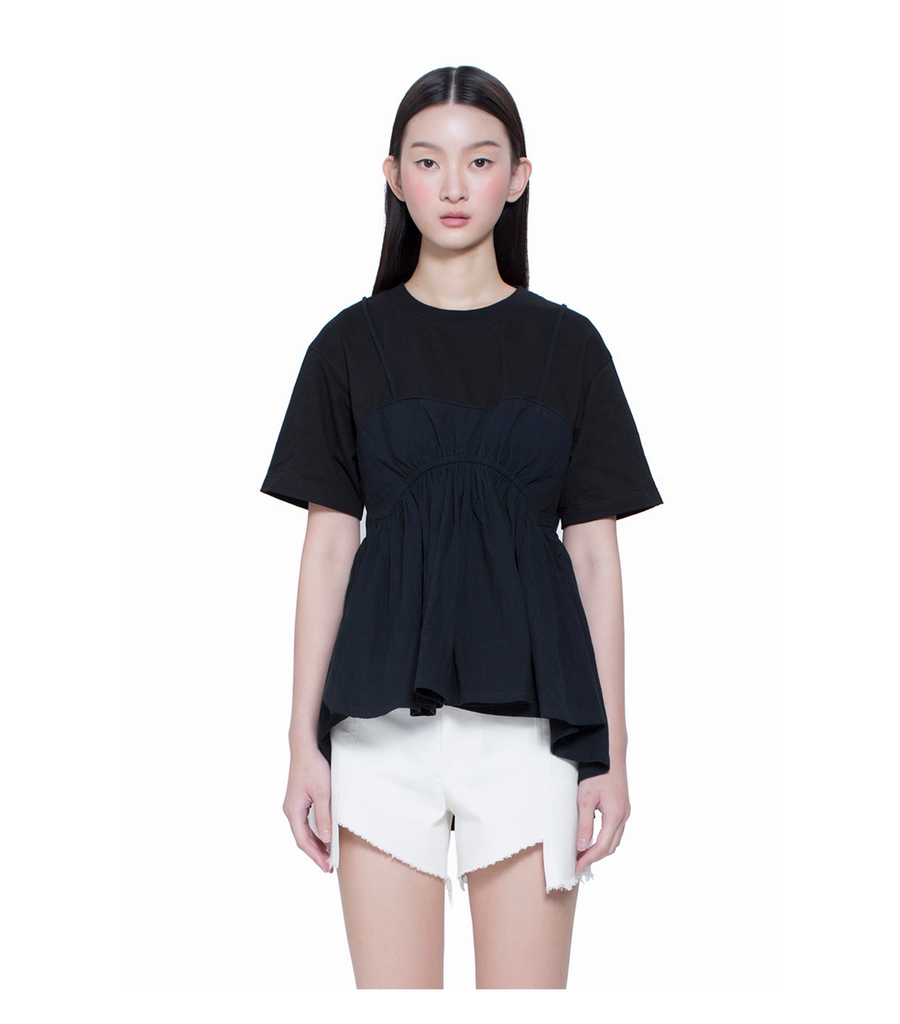 Braces Style Peplum Top