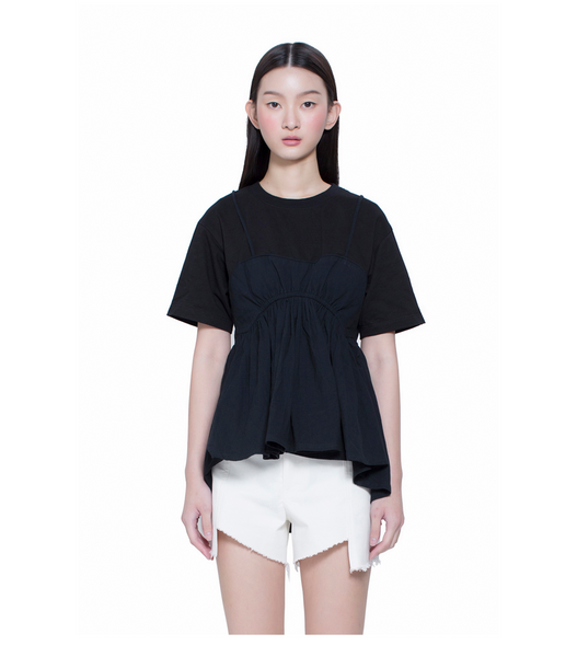 Braces Style Peplum Top