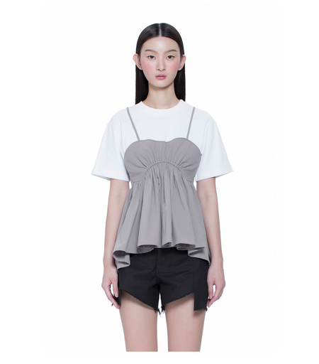 Single Sleeve Turtle Neck Top