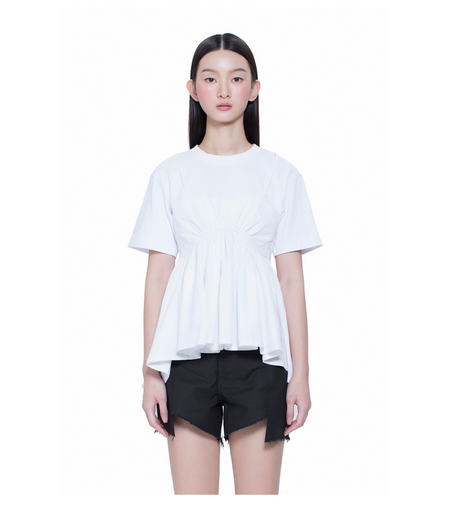 Single Sleeve Turtle Neck Top