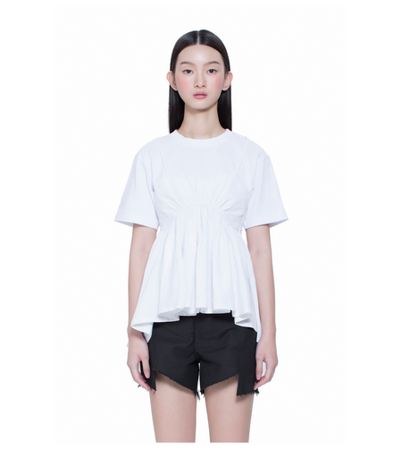 Asymmetric Hem with Panel Shorts