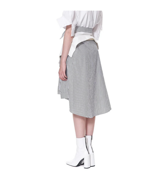 Shirt Sleeve Tie Waist Skirt