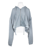 Cropped Zip-Up Hoodie