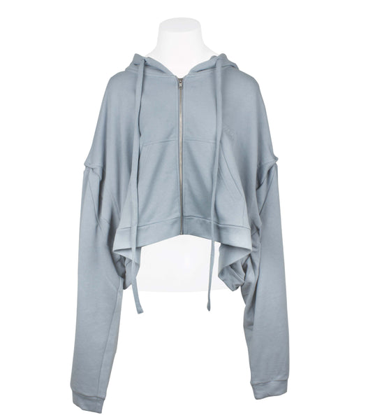 Cropped Zip-Up Hoodie