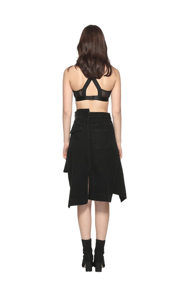 Asymmetric Patchwork Skirt