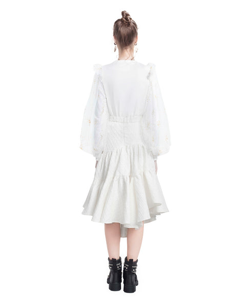 Contrasting Tulle Sweatshirt