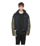 Contrasted Quilted Zip Up Hoodie