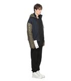 Contrasted Quilted Zip Up Hoodie