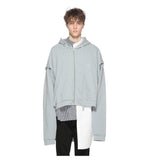 Cropped Zip-Up Hoodie