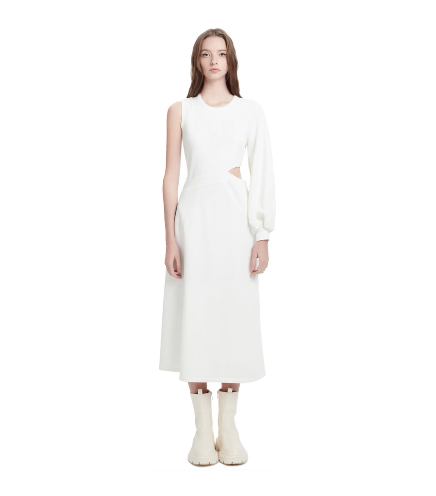 Single Sleeve Sweatshirt Dress