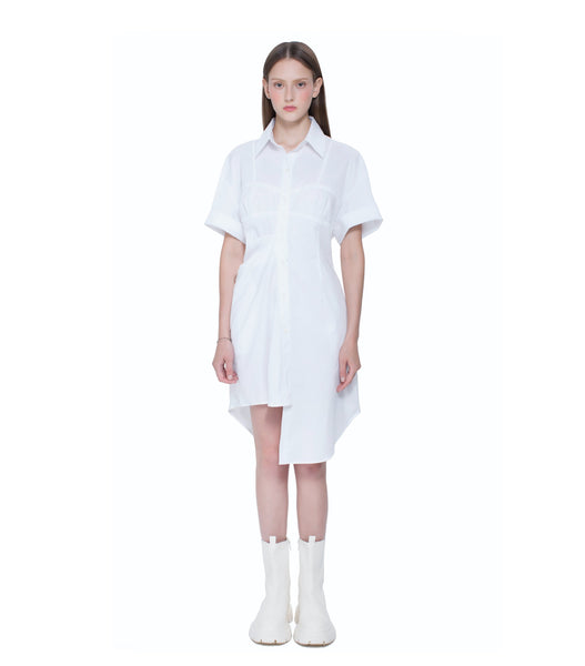 Asymmetric Hem Shirt Dress