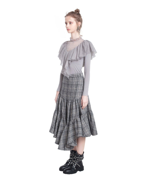 Ruffled Sparkly Tulle Top