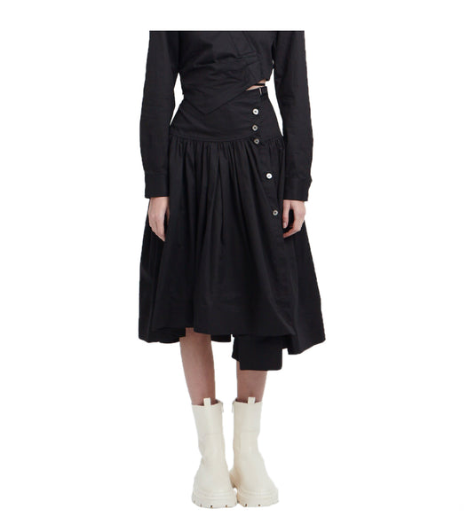 Flare Hem Skirt With Strap