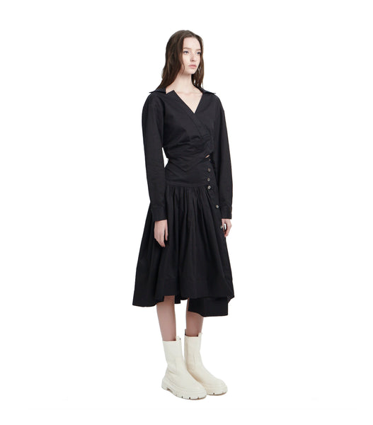 Flare Hem Skirt With Strap