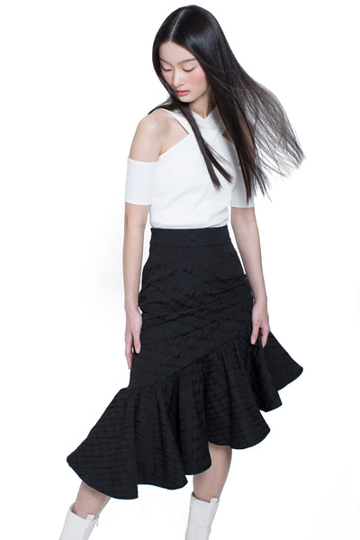 Asymmetric Ruffles Skirt
