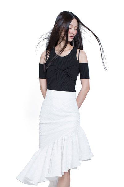 Asymmetric Ruffles Skirt