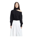 Detachable Rib Collar And Hem Sweatshirt