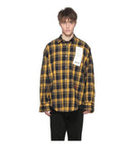 Solo Receipt Patch Checked Shirt (Unisex)