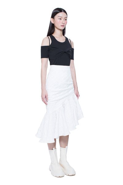 Twist Knot Top With Separated Vest