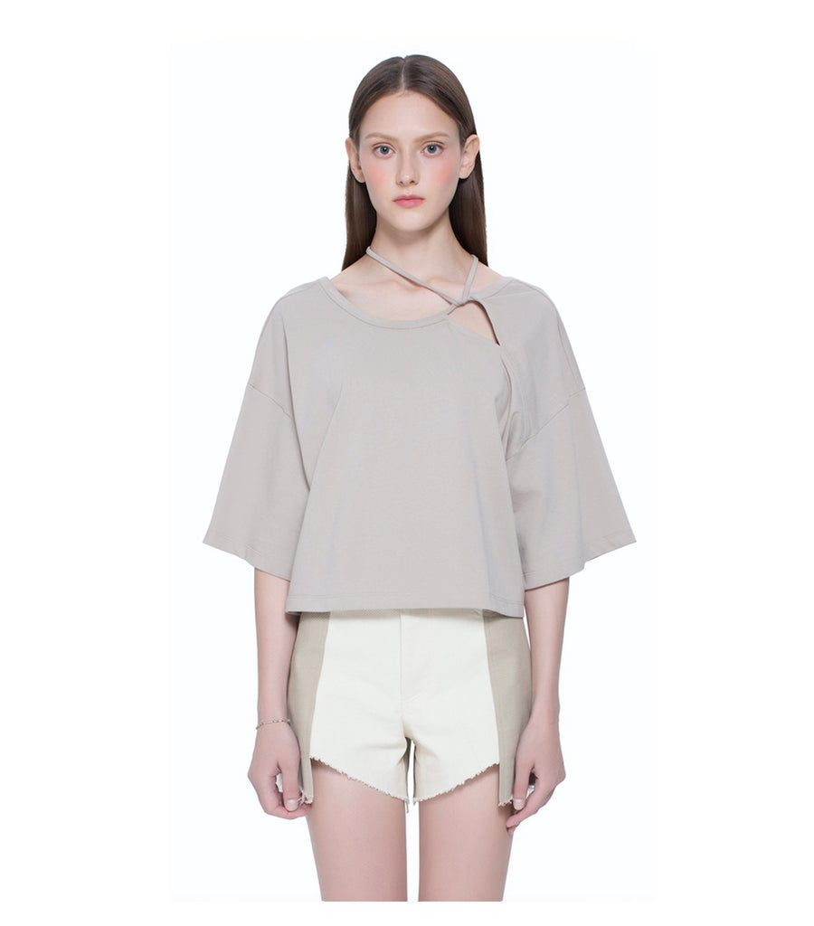 Cutout Tee with Straps