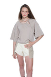 Cutout Tee with Straps
