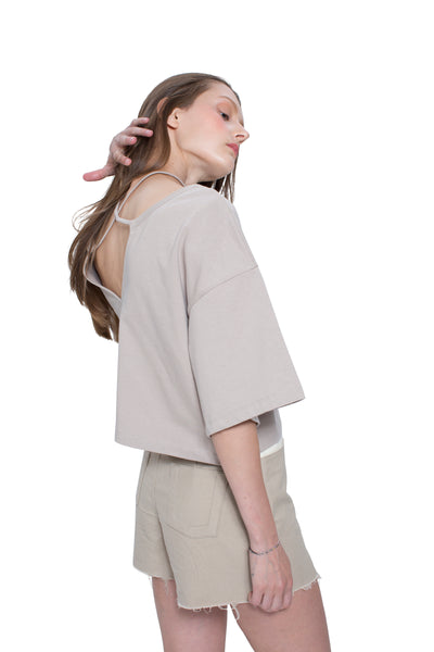 Cutout Tee with Straps