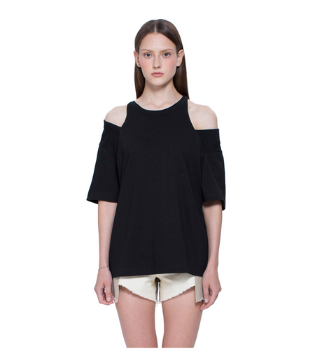 Cross Neck Top with Detachable Sleeves