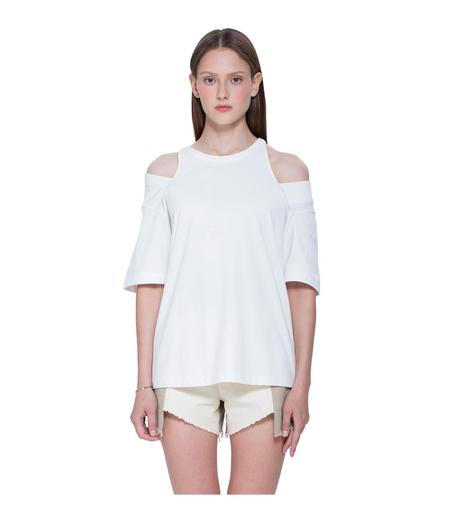 Cross Neck Top with Detachable Sleeves