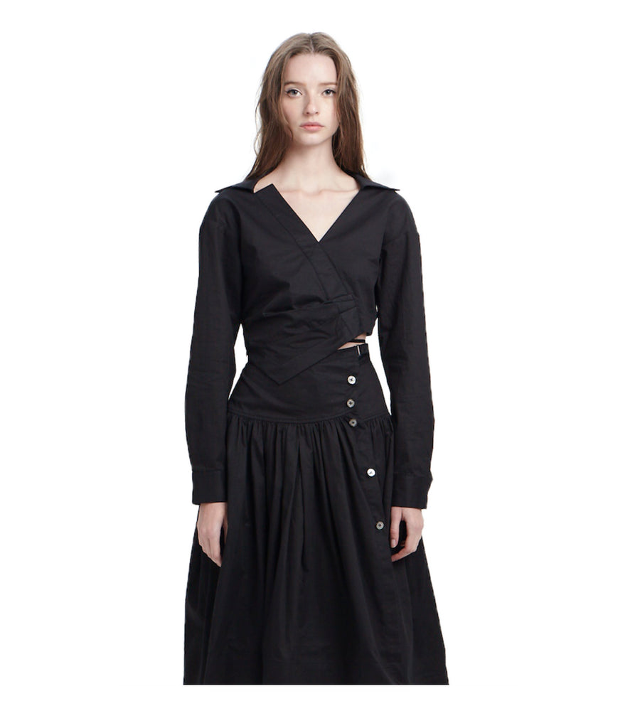 Cropped Strap Shirt