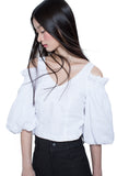 V Neck Cutout Blouse