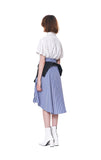 Shirt Sleeve Tie Waist Skirt