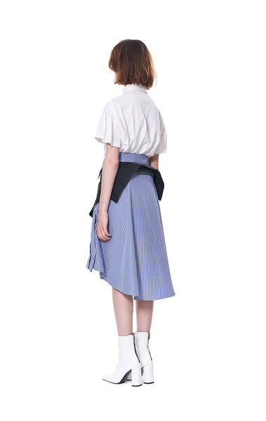 Shirt Sleeve Tie Waist Skirt