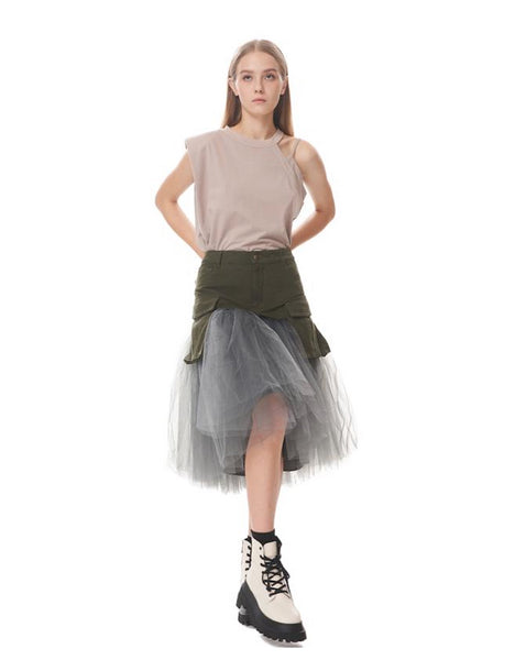 Military Tulle Skirt