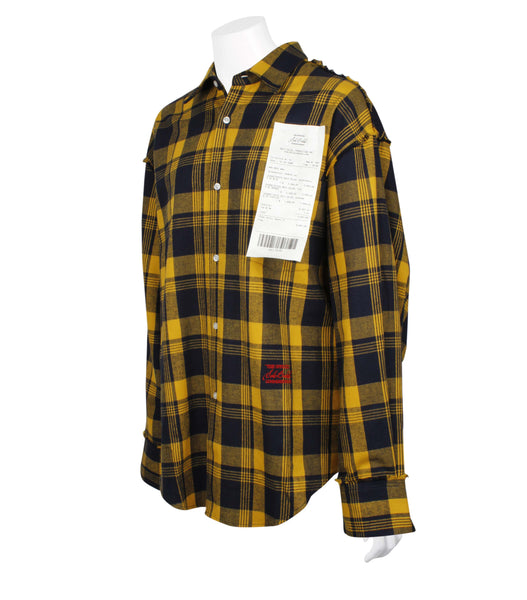 Solo Receipt Patch Checked Shirt (Unisex)