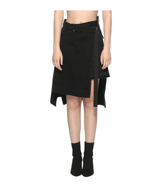 Asymmetric Patchwork Skirt