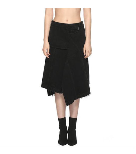 Flare Hem Skirt With Strap