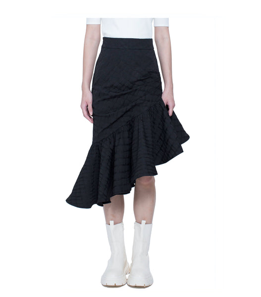 Asymmetric Ruffles Skirt