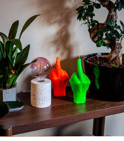 Neon F*CK You - Hand Gesture Candles